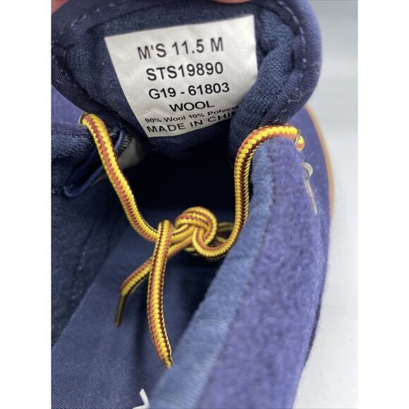 Sperry Mens Blue Wool Ankle Boots Lace Up Size 11.5 Casual Winter Warm - Picture 4 of 8